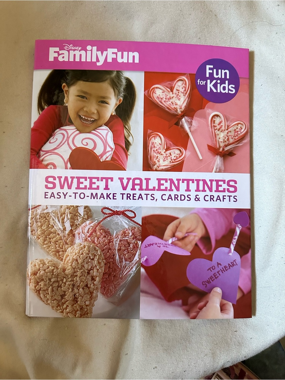Disney FamilyFun "Sweet Valentines" Activity Book - Pink & Red
